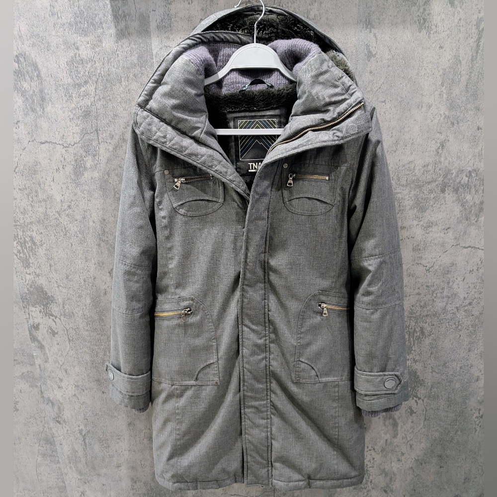 Aritzia TNA Verbier Parka Jacket, grey